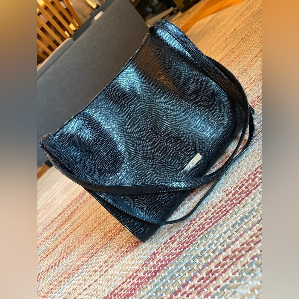 DESMO leather โsnakeskinโ shoulder bag